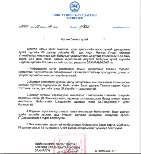 Журам батлах тухай